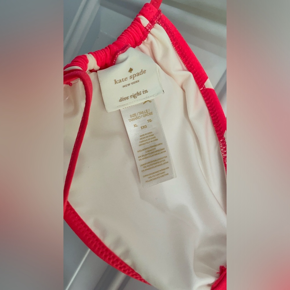 NWT RARE KATE SPADE Dive Right In Marmount Halter String Bikini Top In Geranium - Picture 13 of 17
